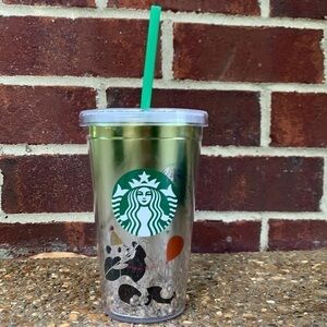 Starbucks 16 oz Panda Happy Birthday Insulated Plastic Tumbler